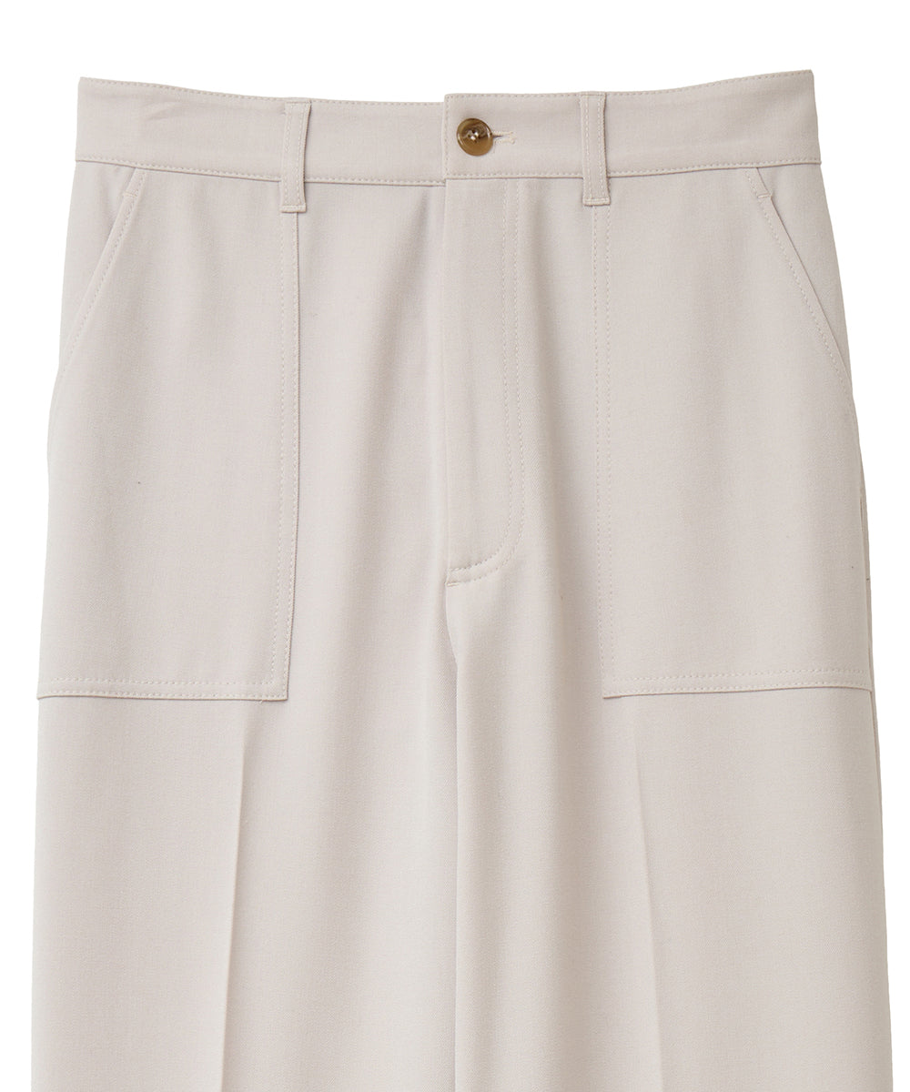 マノフ MANOF POCKET STITCH CENTER PRESS PANTS (KHAKI) KHAKI
