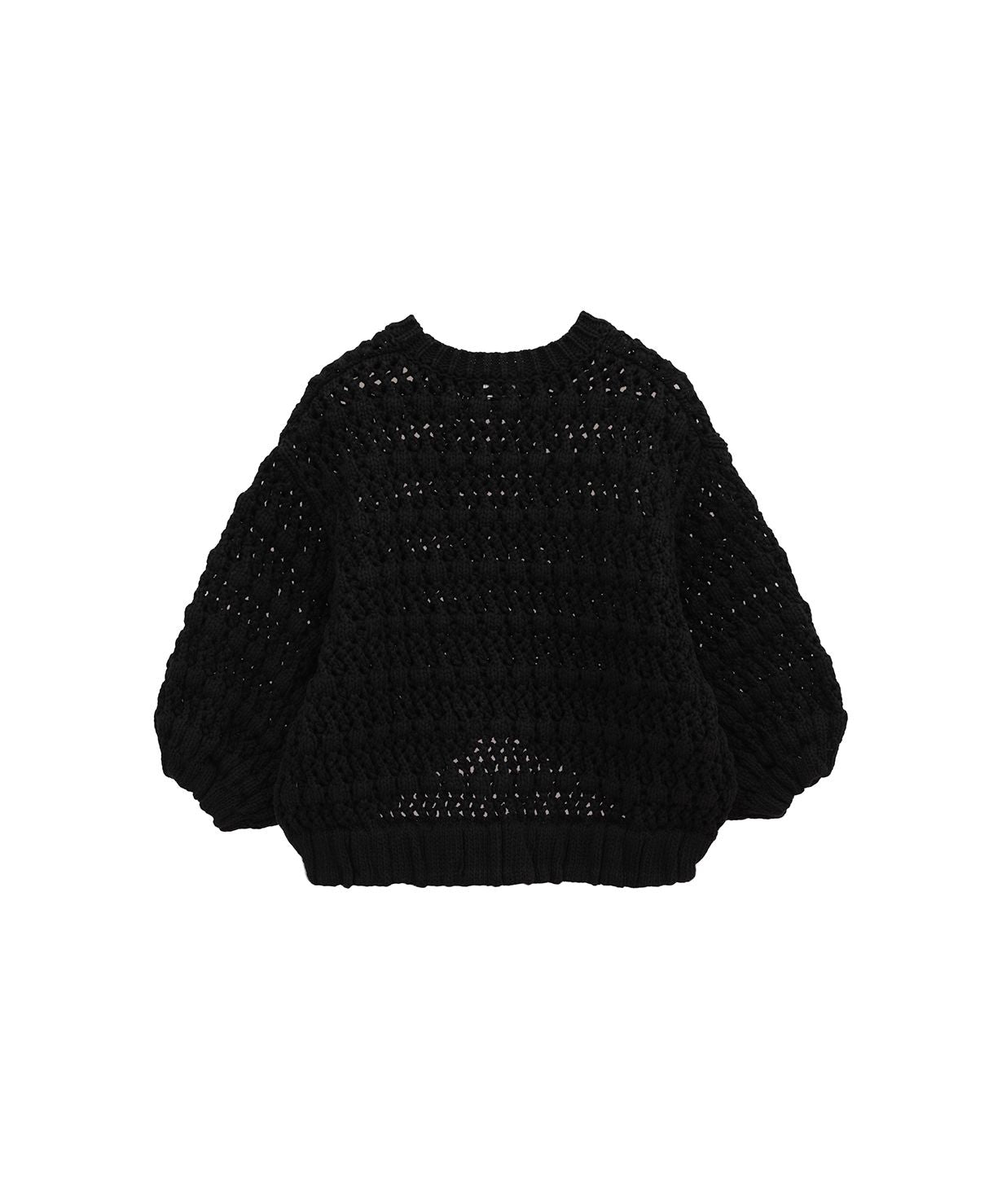 マノフ MANOF CHROCHET LIKE KNIT (BLACK) BLACK