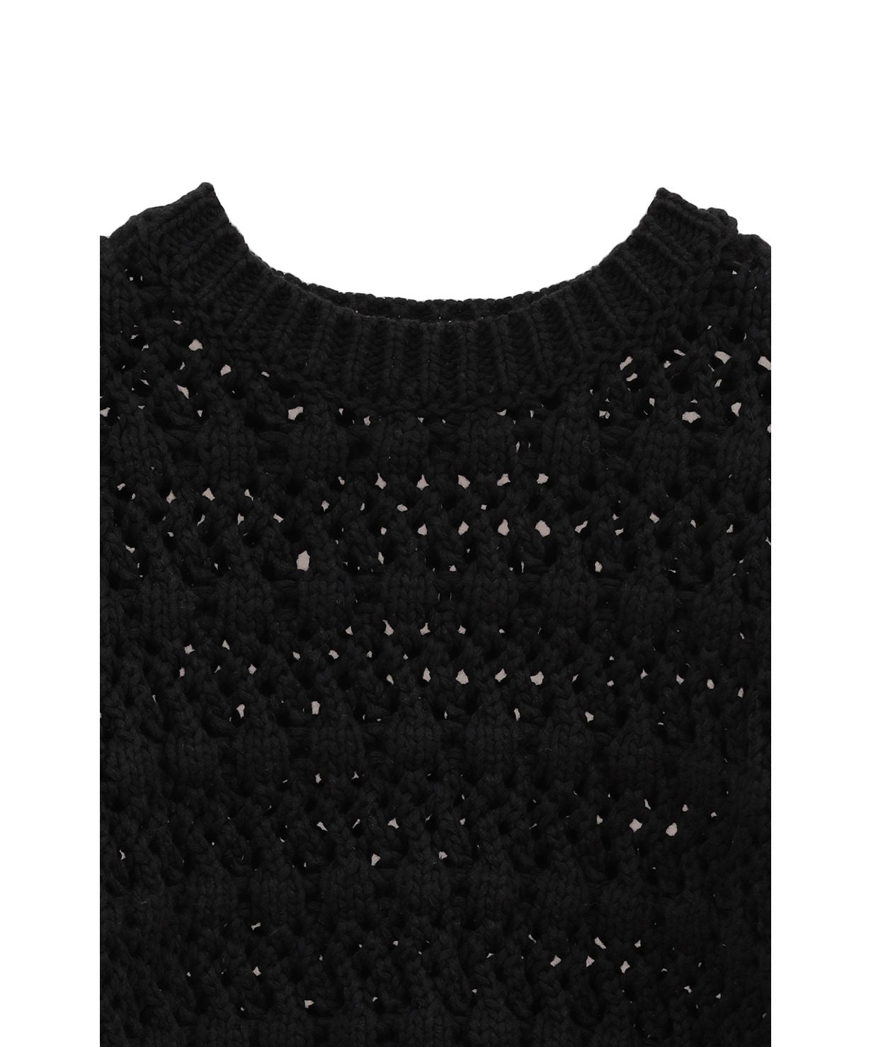 マノフ MANOF CHROCHET LIKE KNIT (BLACK) BLACK
