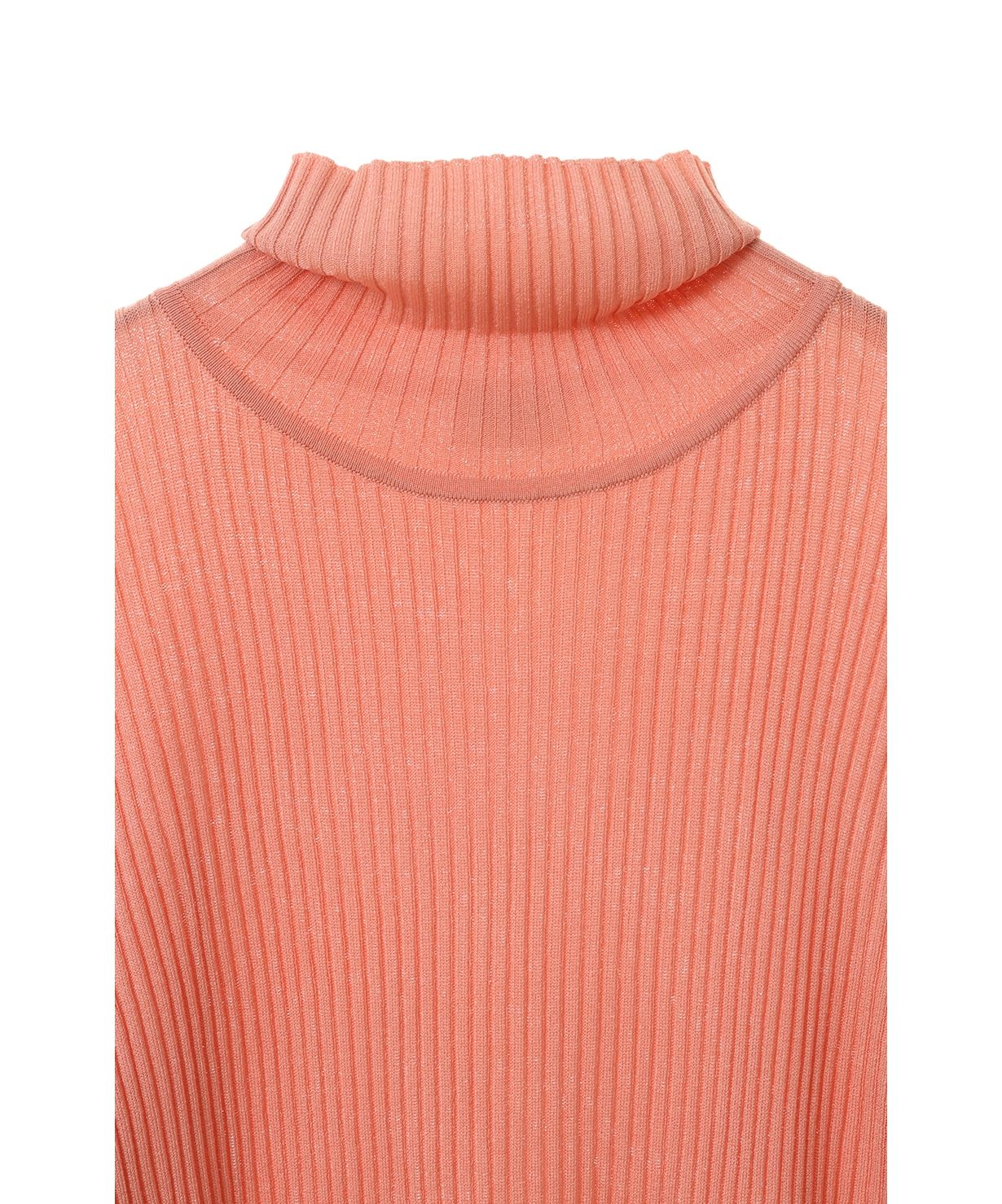 マノフ MANOF TURTLE NECK WIDE SLEEVE RIB KNIT (PINK) PINK