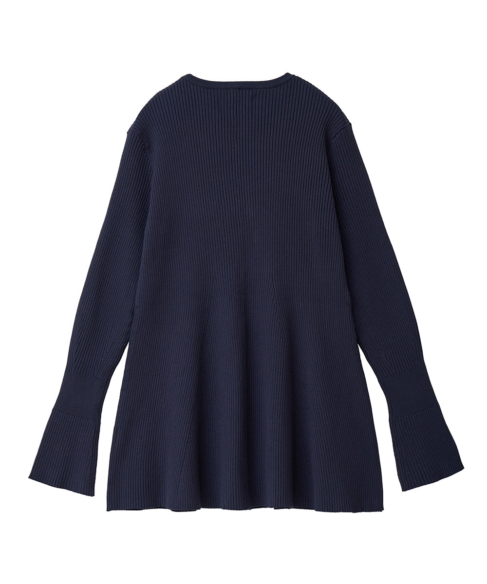 マノフ MANOF FLARE RIB KNIT TOPS (GRAY) GRAY