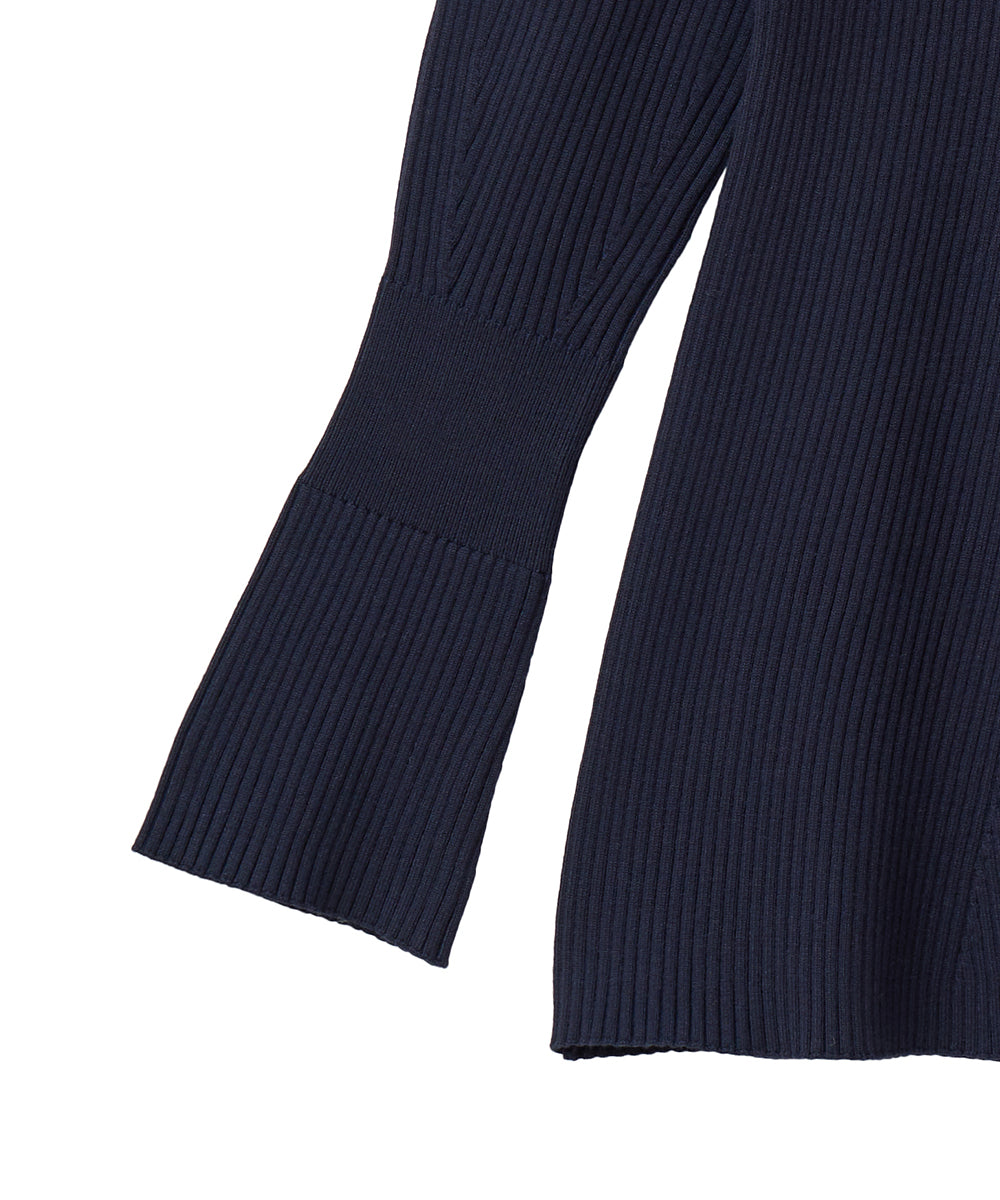 マノフ MANOF FLARE RIB KNIT TOPS (GRAY) GRAY