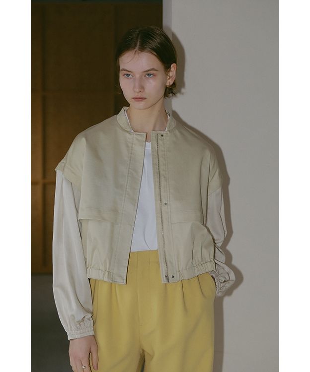 マノフ MANOF LAYERD COMBI BLOUSON (BEIGE) BEIGE