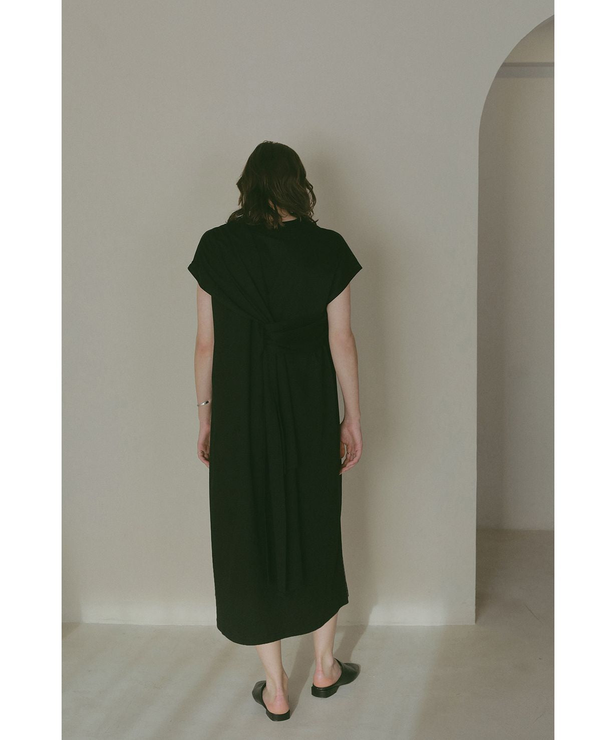 マノフ MANOF DRAPE RIBON 2WAY COMBI DRESS (WHITE) WHITE