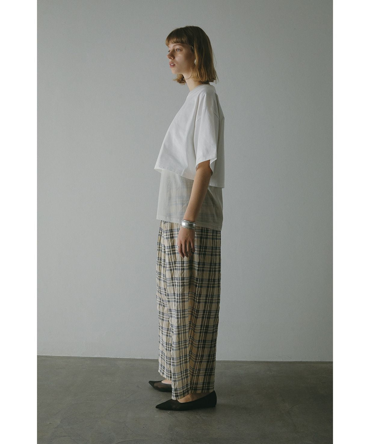 マノフ MANOF BELTED GATHER PANTS (CAMEL) CAMEL