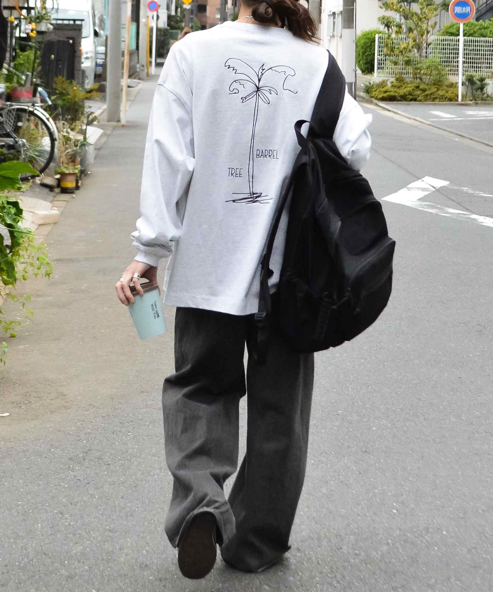 沙尼·史密斯 Sunny Smith 椰子樹圖案 雙面刺繡長袖T恤