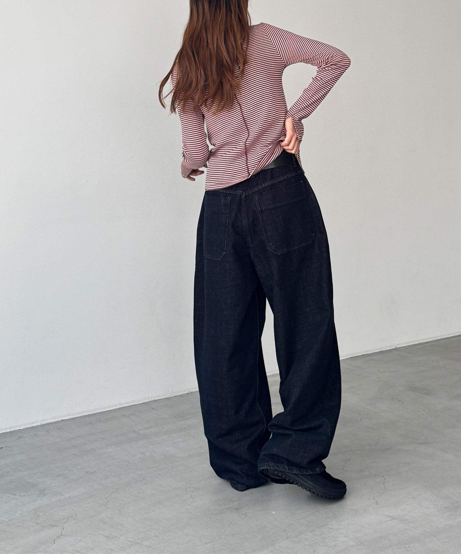 キャナルジーン CANAL JEAN choice_cnl / SEIRTAND タックデニムパンツ (インディゴ) インディゴ