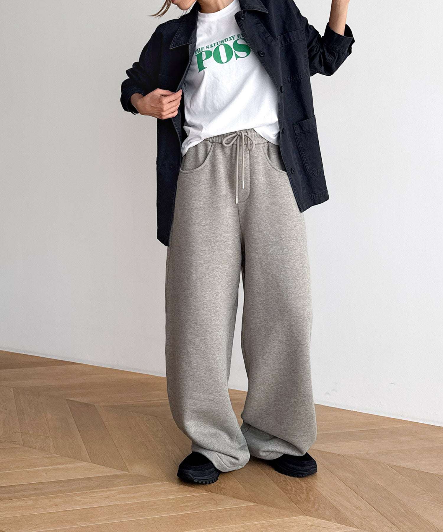 キャナルジーン CANAL JEAN choice_cnl / SEIRTAND スウェットカーブパンツ 裏起毛 (ブラウン) ブラウン