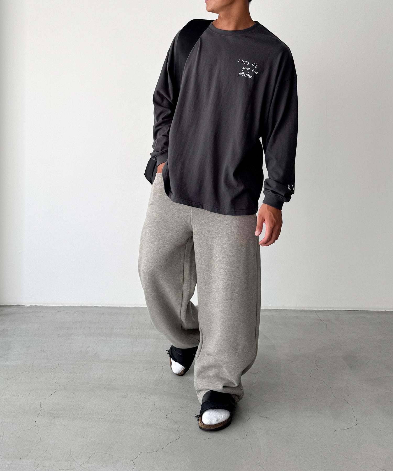 キャナルジーン CANAL JEAN choice_cnl / SEIRTAND スウェットカーブパンツ 裏起毛 (ブラウン) ブラウン