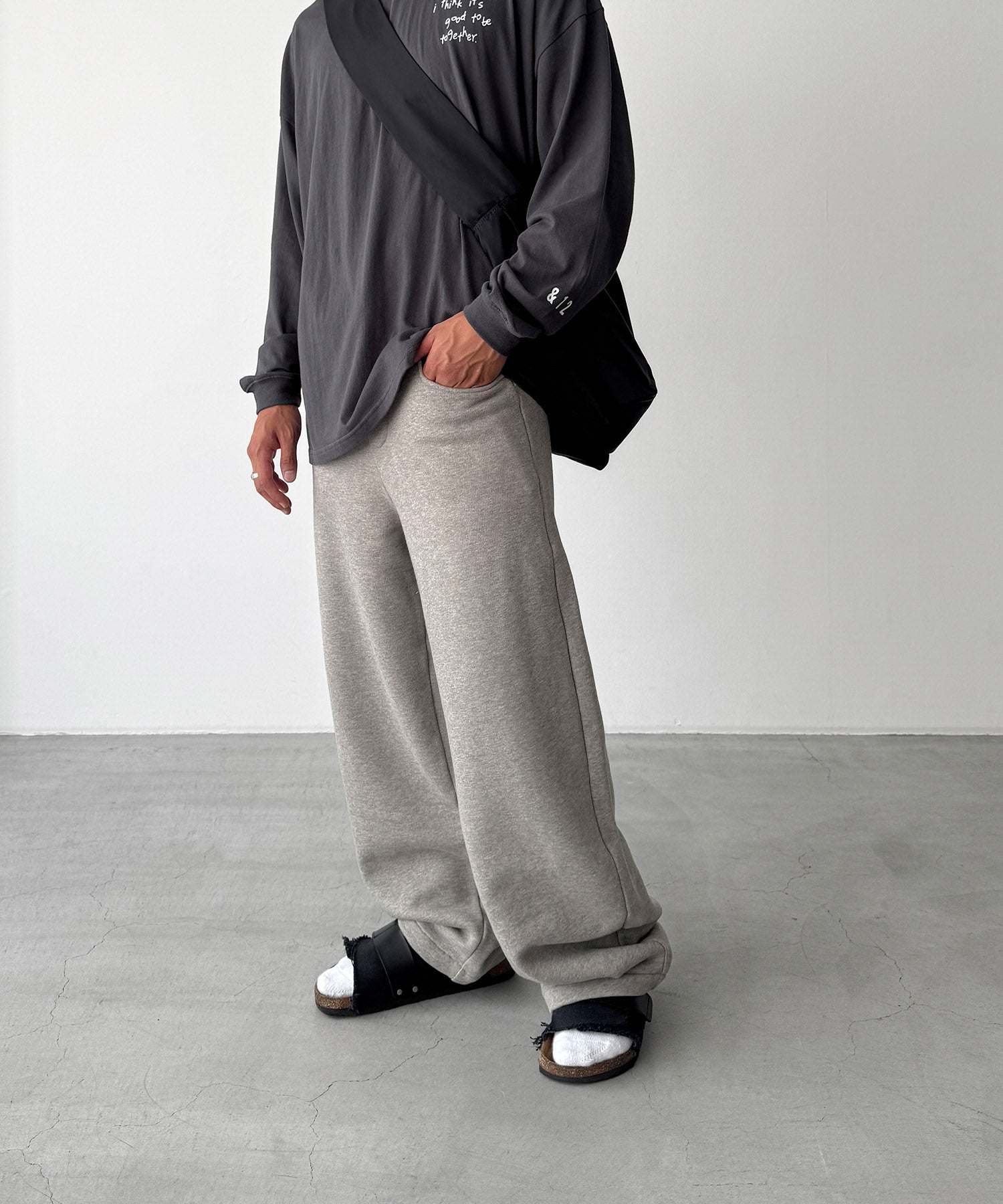 キャナルジーン CANAL JEAN choice_cnl / SEIRTAND スウェットカーブパンツ 裏起毛 (ブラウン) ブラウン