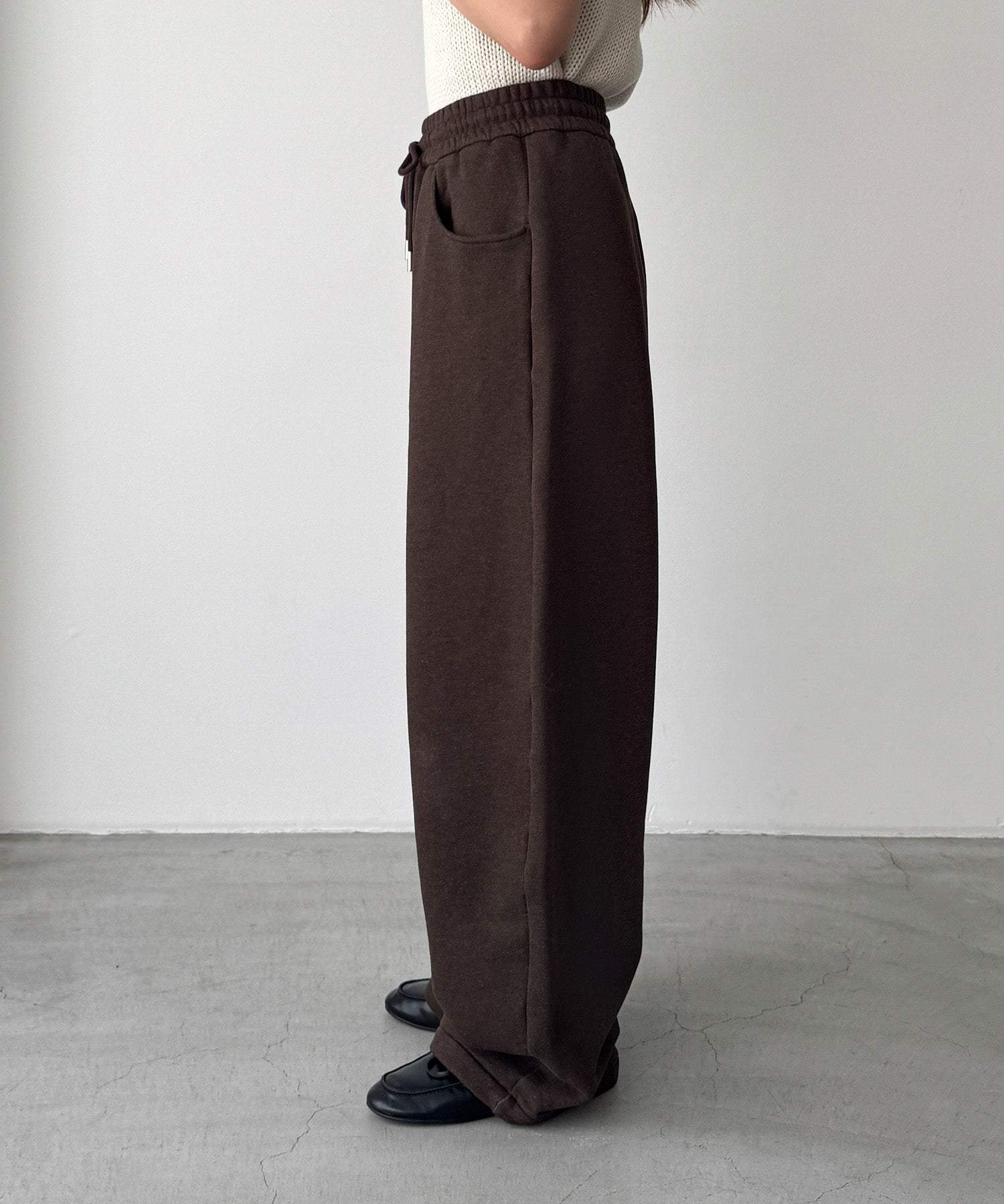 キャナルジーン CANAL JEAN choice_cnl / SEIRTAND スウェットカーブパンツ 裏起毛 (ブラウン) ブラウン