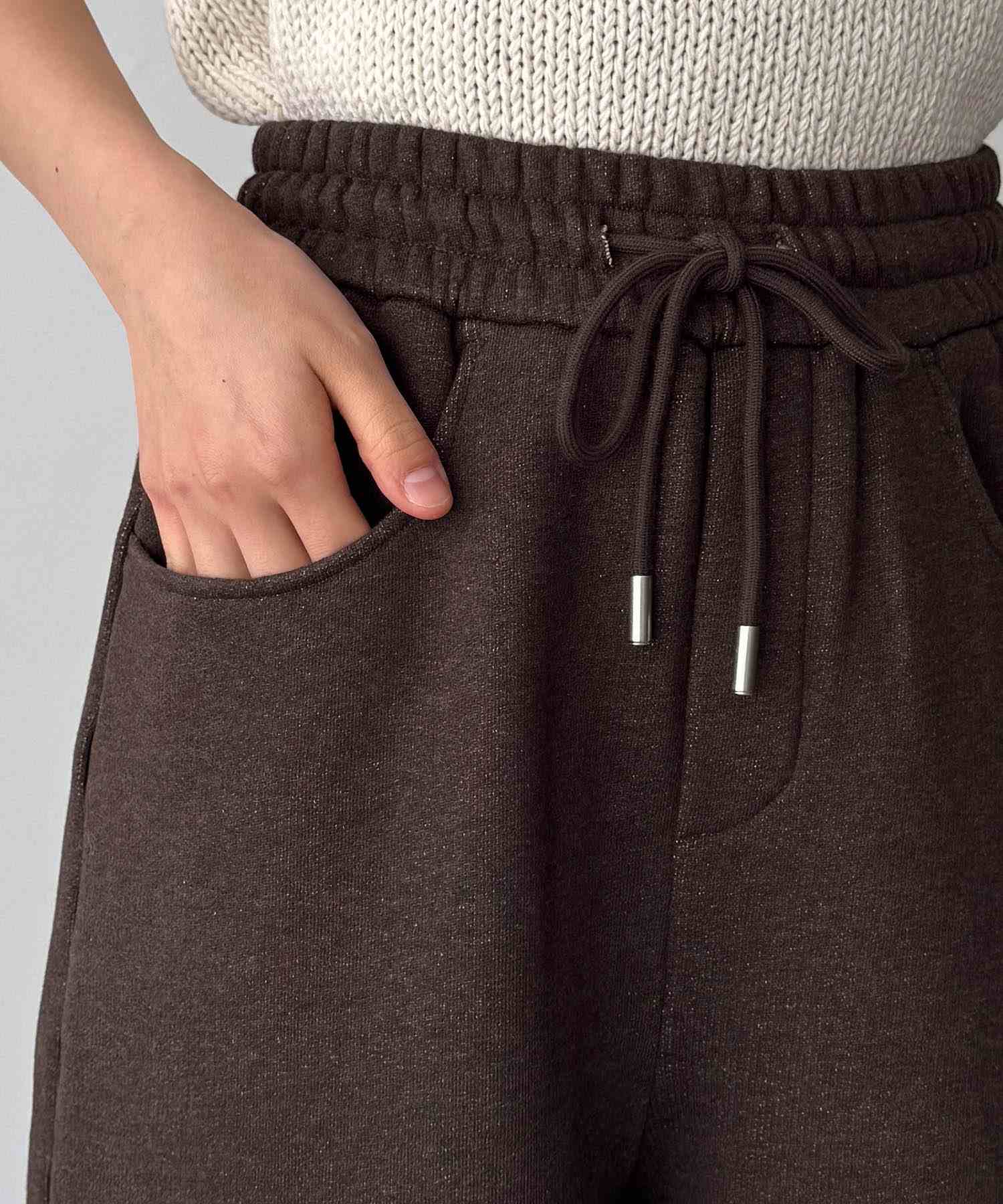 キャナルジーン CANAL JEAN choice_cnl / SEIRTAND スウェットカーブパンツ 裏起毛 (ブラウン) ブラウン