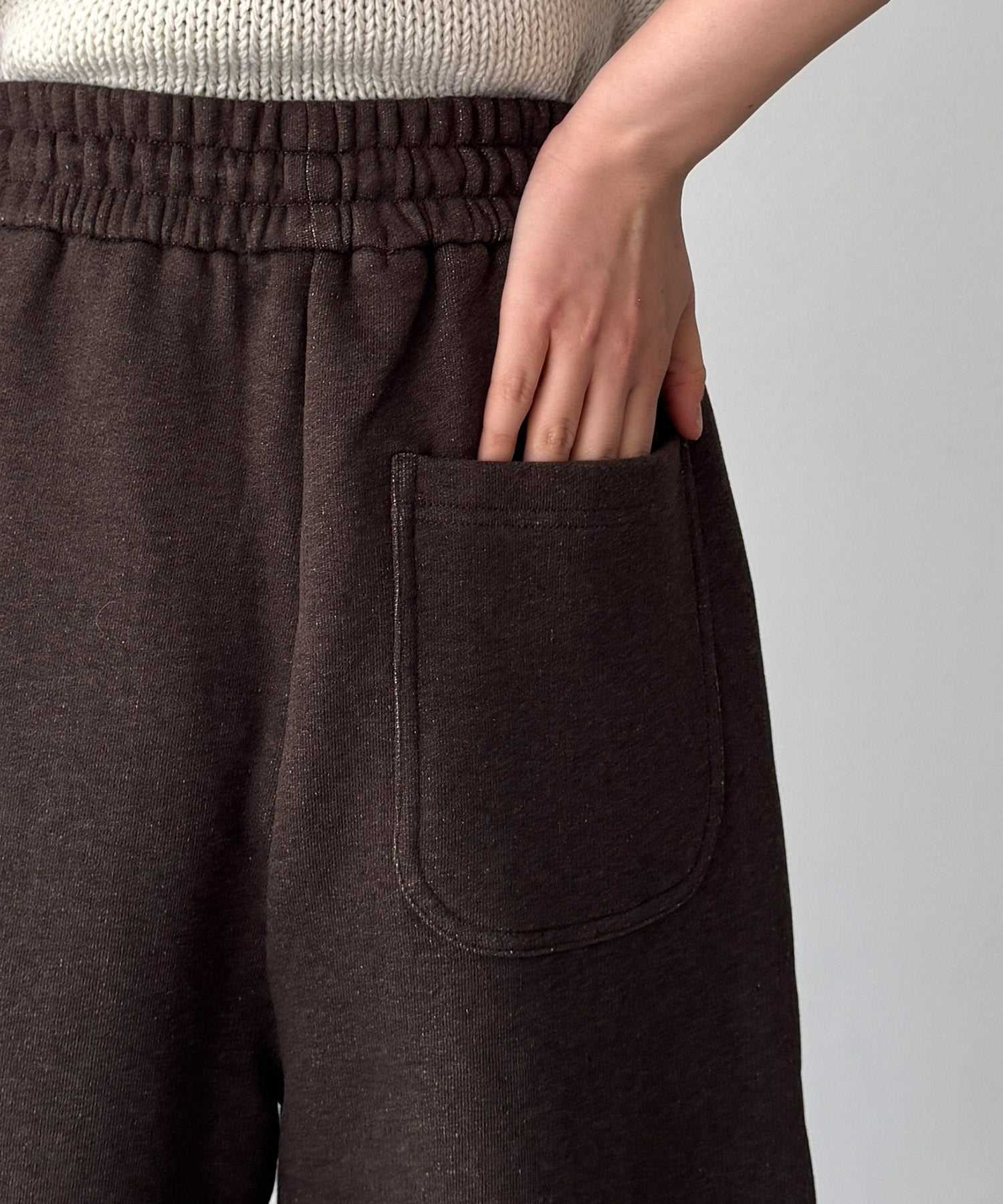 キャナルジーン CANAL JEAN choice_cnl / SEIRTAND スウェットカーブパンツ 裏起毛 (ブラウン) ブラウン