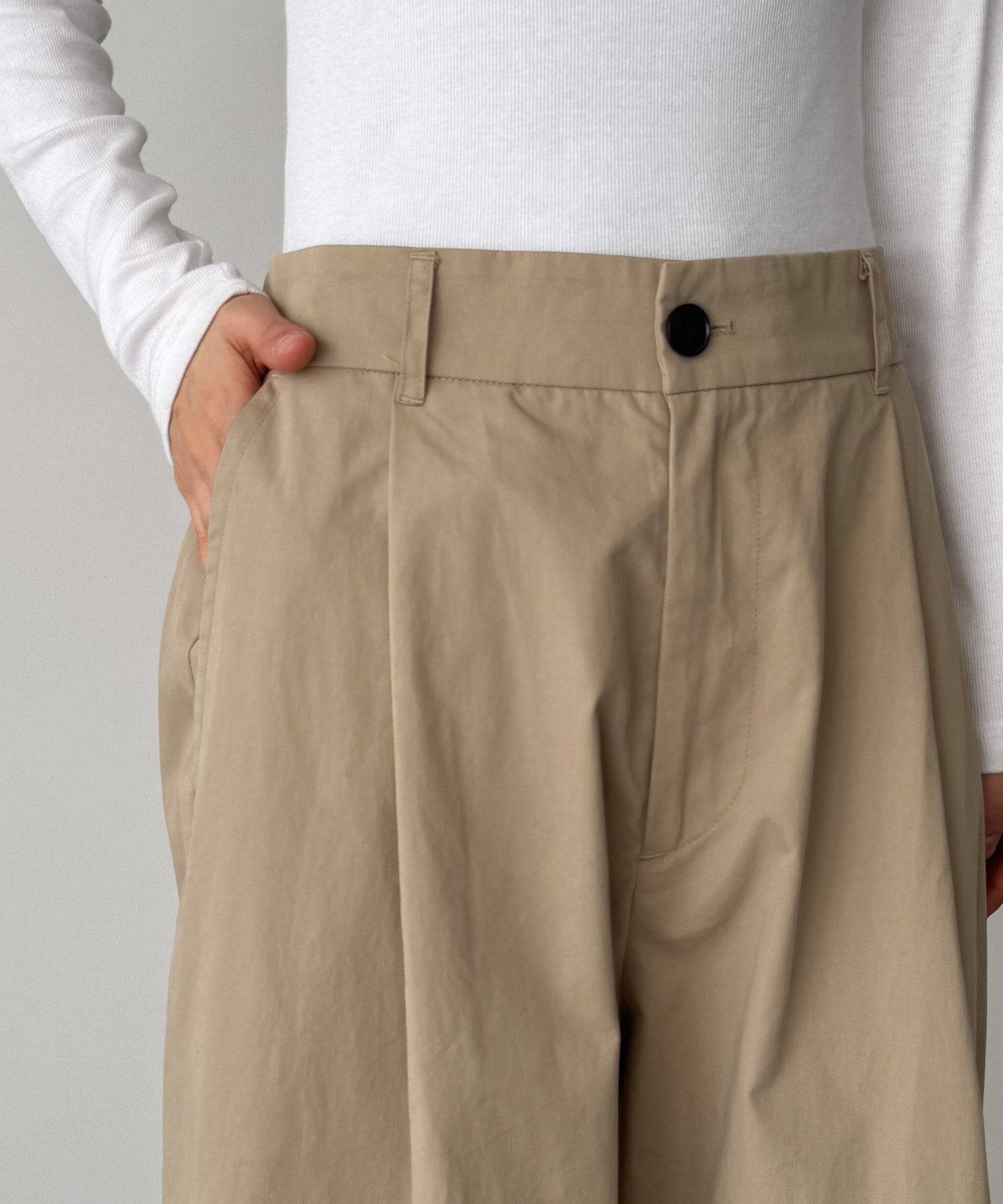 キャナルジーン CANAL JEAN El mar コットンクロップドパンツ (ベージュ) ベージュ