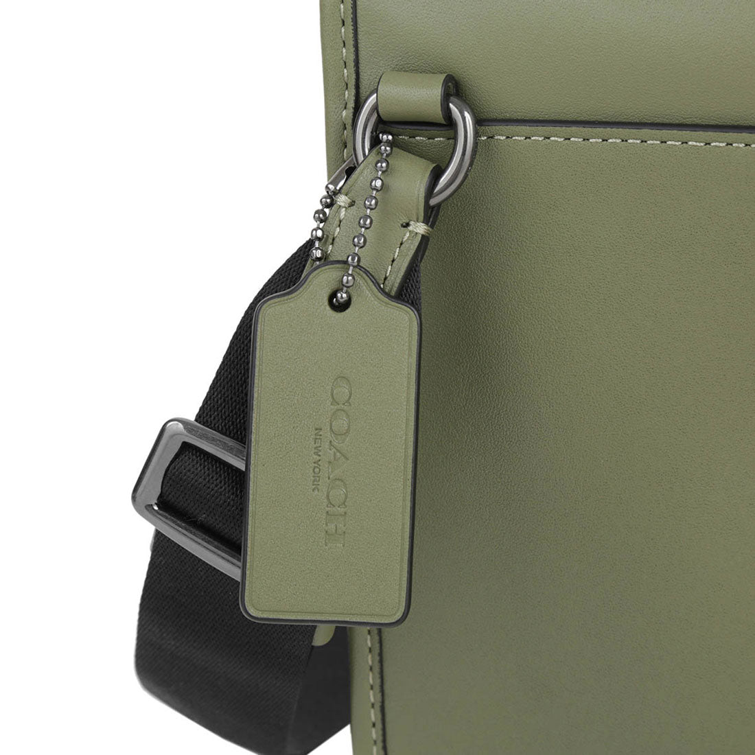 COACH COACH 肩背包 光滑小牛皮 RACER PHONE CROSSBODY CT886 QBMGR 軍綠色