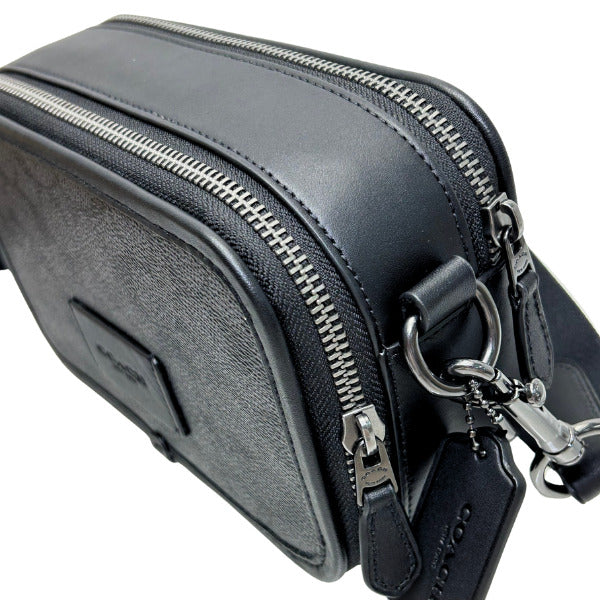コーチ COACH ショルダーバッグ シグネチャー ワイアット クロスボディ (チャコール×ブラック) チャコール×ブラック