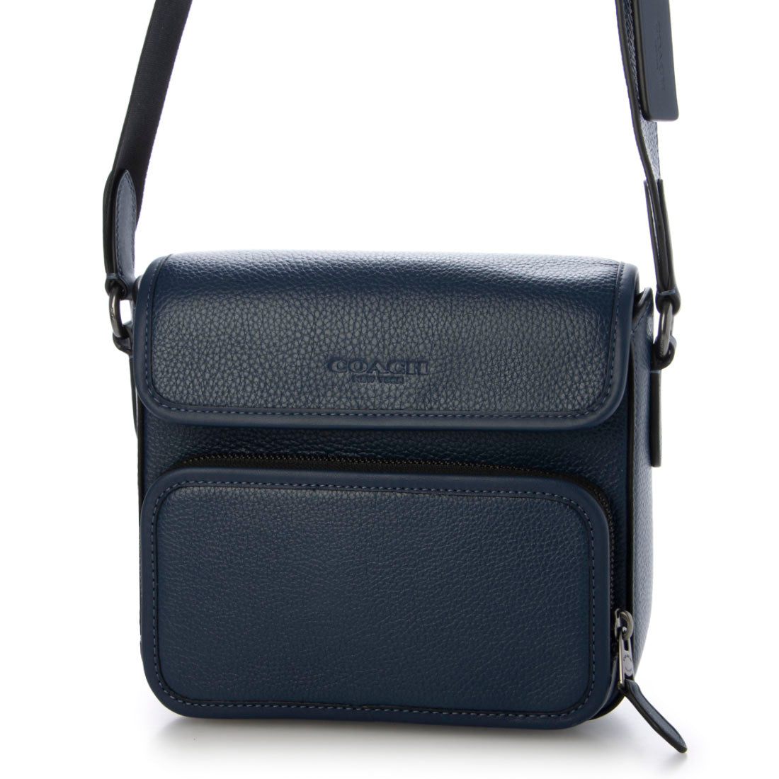 コーチ COACH ショルダーバッグ CY800 サリバン フラップ クロスボディ メンズ (ブルー) ブルー