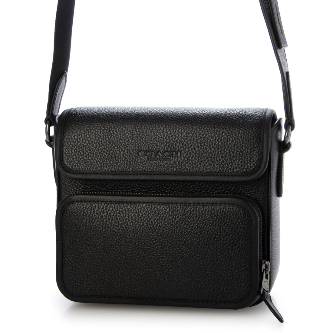 コーチ COACH ショルダーバッグ CY800 サリバン フラップ クロスボディ メンズ (ブラック) ブラック