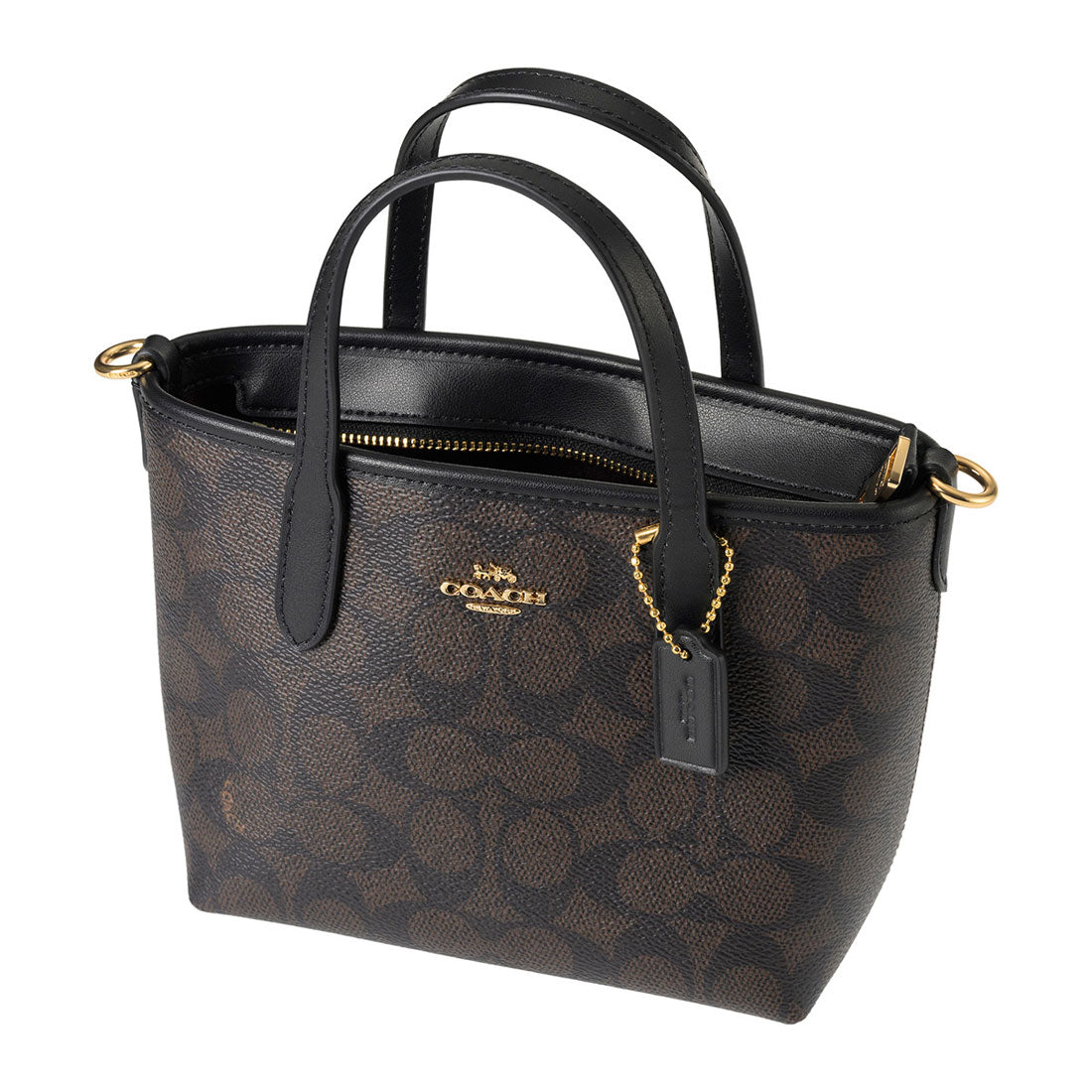 コーチ COACH ショルダーバッグ シグネチャー シティ ミニ トート バッグ CW032 IMXAQ WALNUT/BLACK