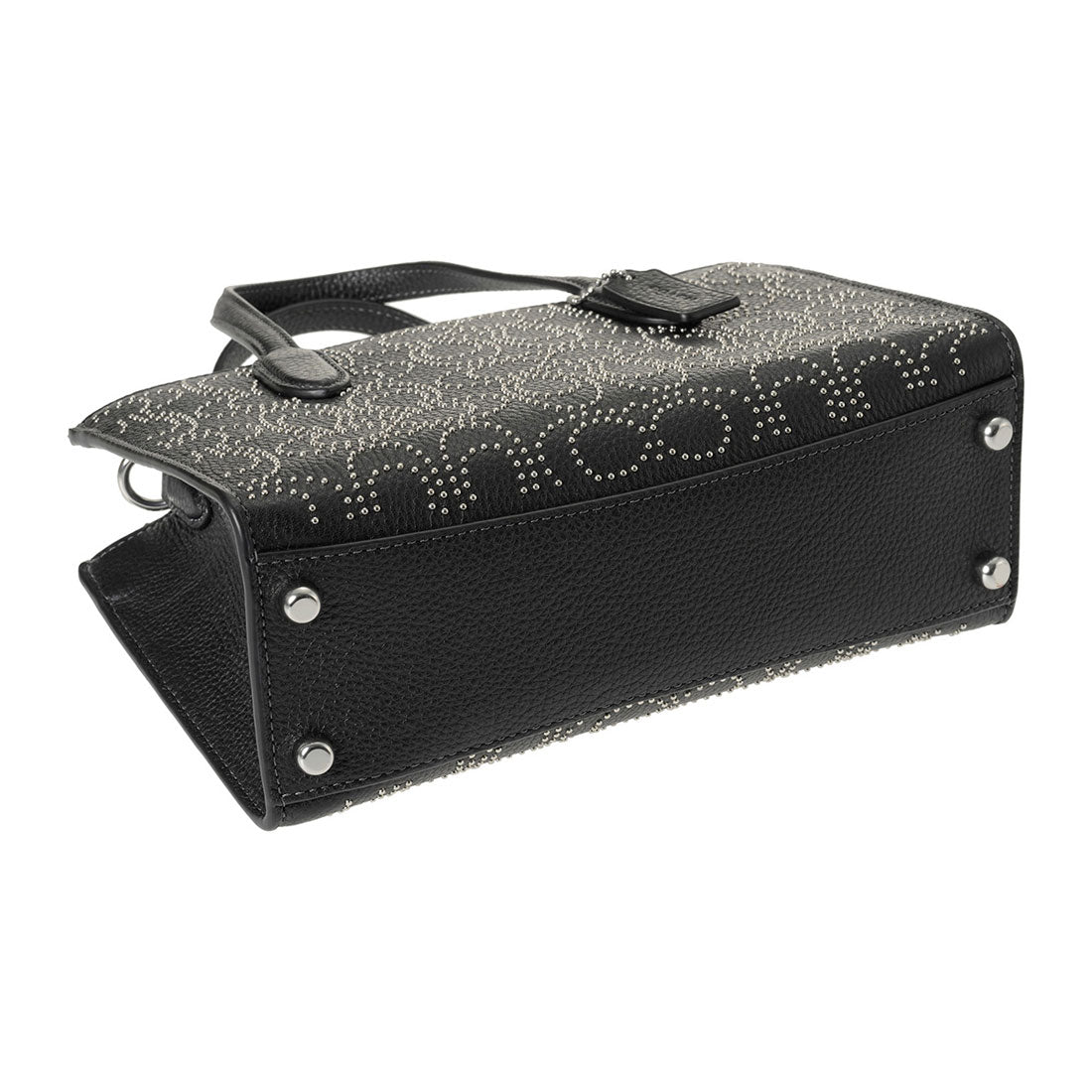 COACH COACH Shoulder Bag Signature Rivet Nina Small Tote Bag CX266 SVBK BLACK