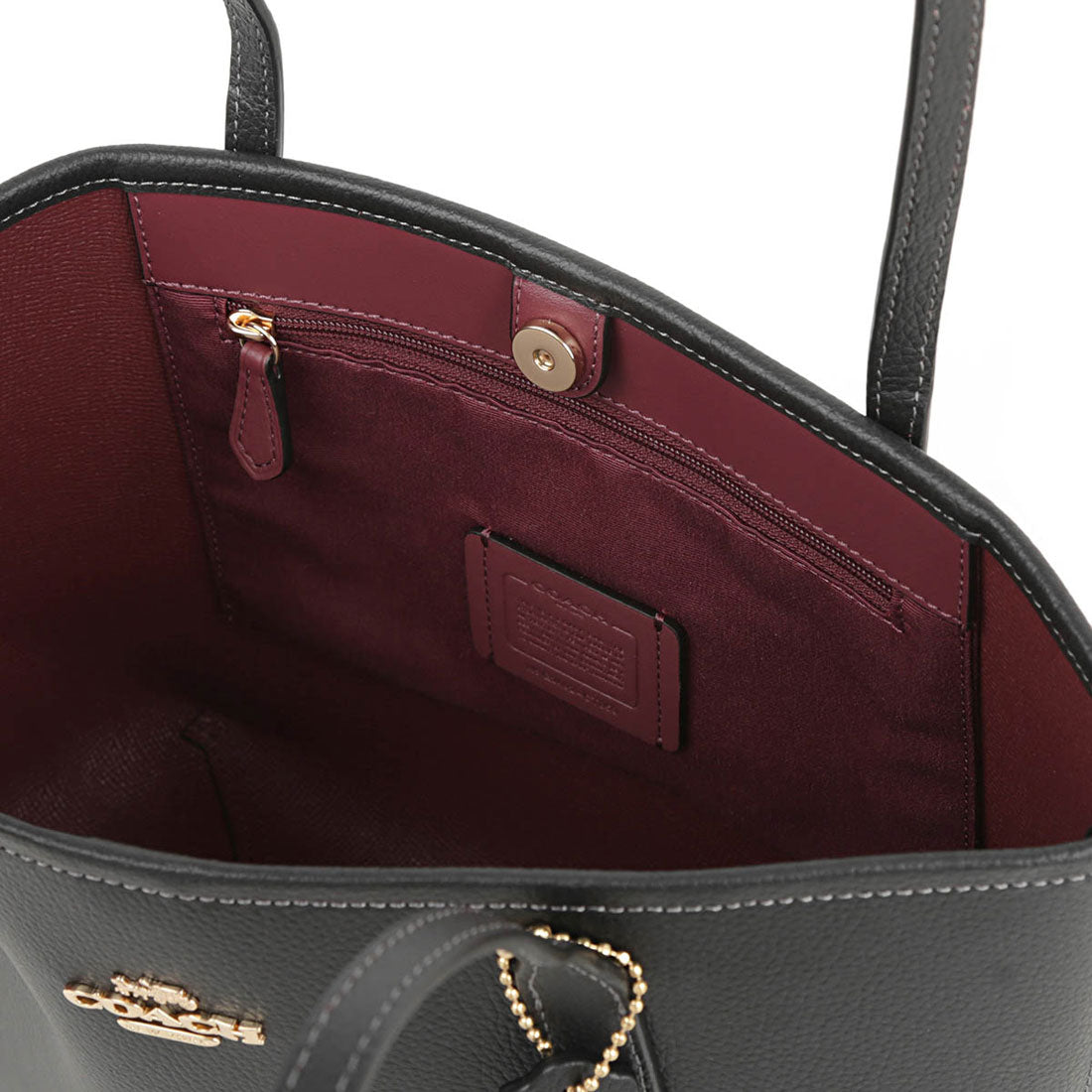 COACH COACH Tote Bag Pebbled Leather SMALL CITY TOTE CT859 IMBLK BLACK
