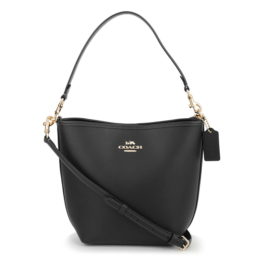 COACH COACH Handbag Pebbled Leather CITY BUCKET BAG CT801 IMBLK BLACK