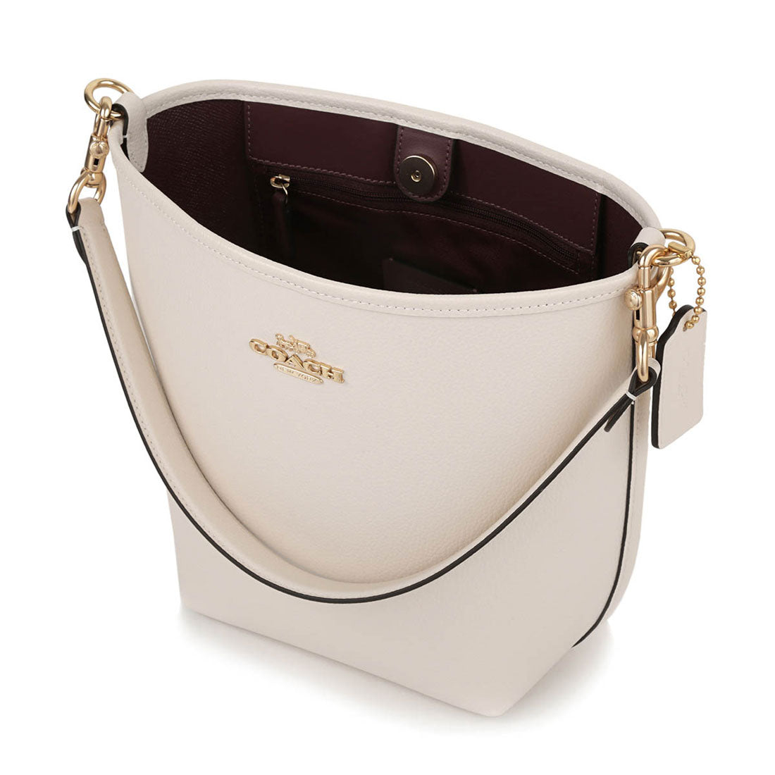 COACH COACH 手提包 鵝卵石皮 CITY BUCKET BAG CT801 IMCHK CHALK