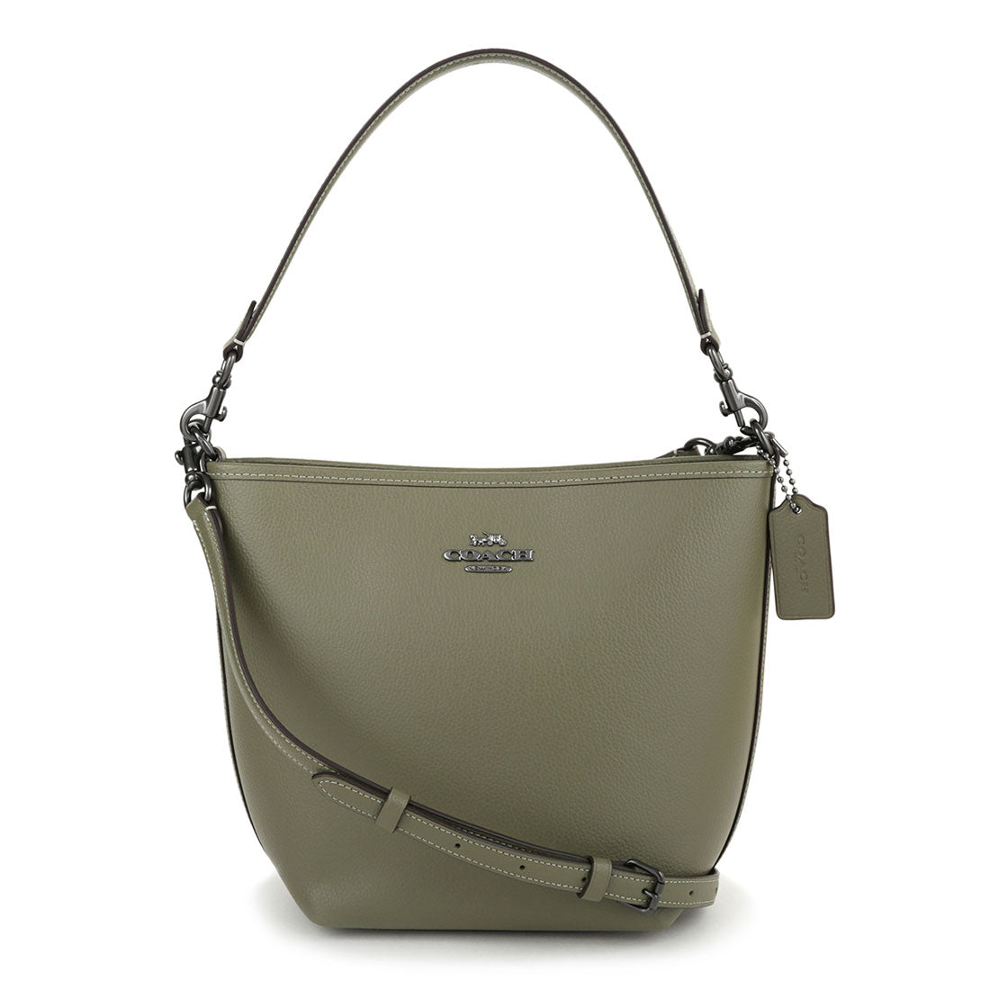 COACH COACH Handbag Pebbled Leather CITY BUCKET BAG CT801 QBMGR MILITARY GREEN