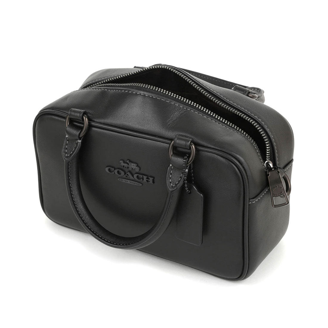 COACH COACH Shoulder Bag Smooth Calf Leather Satchel Crossbody CT776 JIBLK BLACK