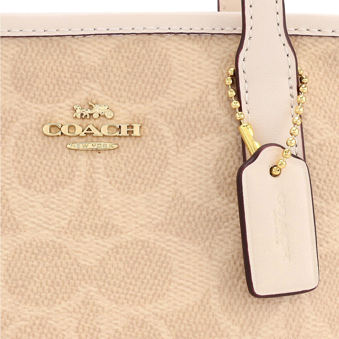 コーチ COACH ショルダーバッグ シグネチャー キャンバス シティ ミニ トート バッグ CW032 IMXDM SAND/CHALK (サンド/チョーク) サンド/チョーク