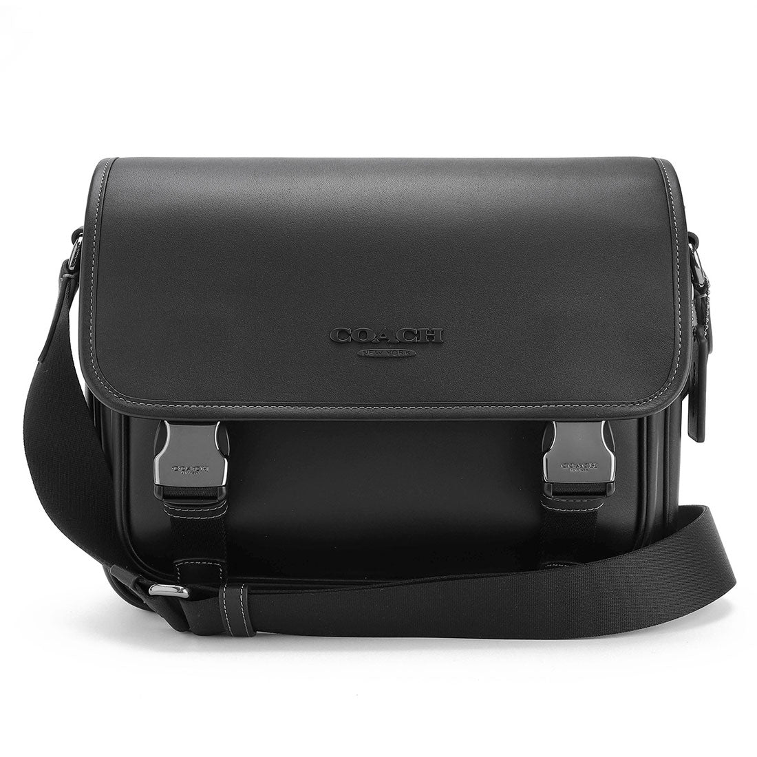 コーチ COACH ショルダーバッグ スムース カーフ レザー メッセンジャー バッグ CU110 QBBK BLACK (ブラック) ブラック