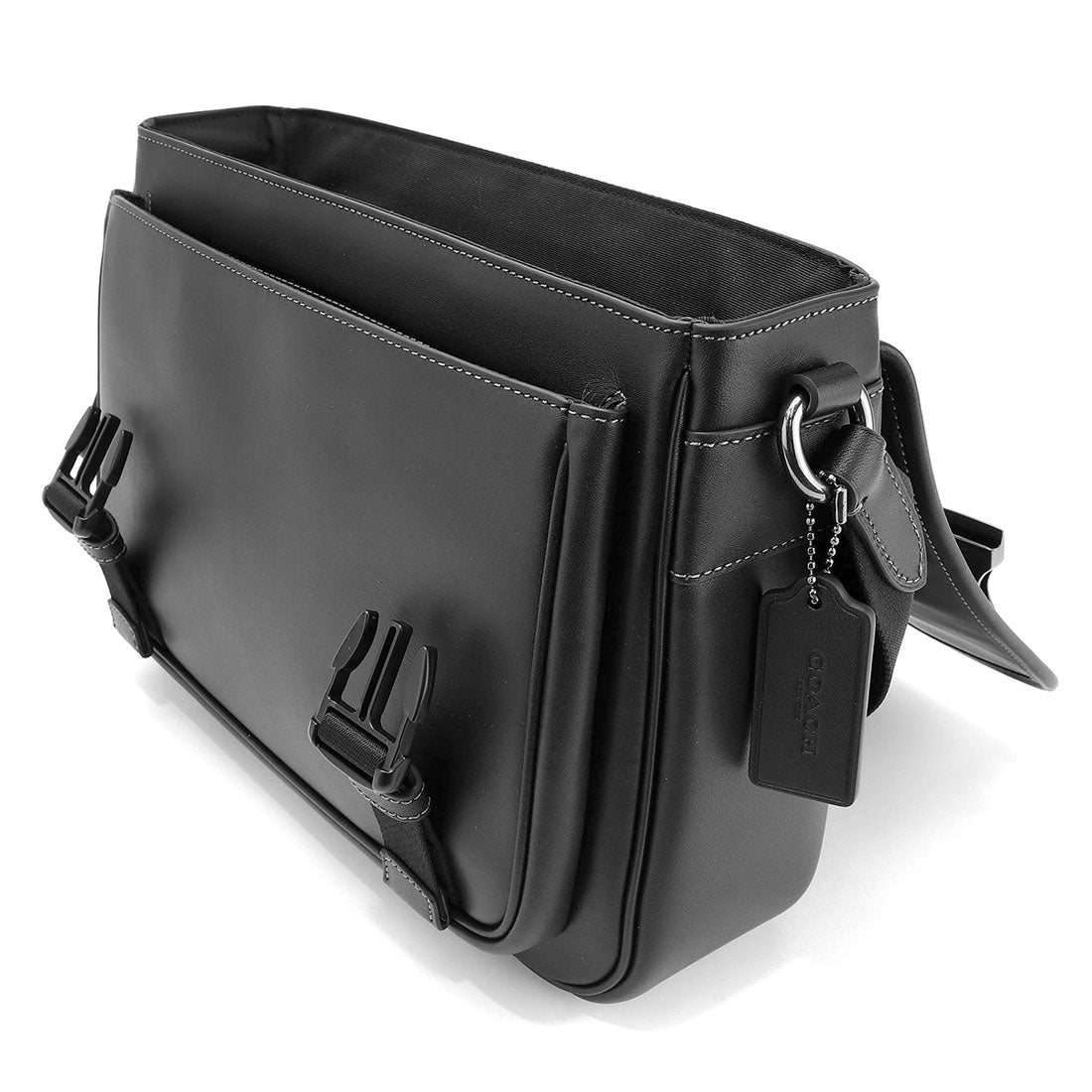 コーチ COACH ショルダーバッグ スムース カーフ レザー メッセンジャー バッグ CU110 QBBK BLACK (ブラック) ブラック