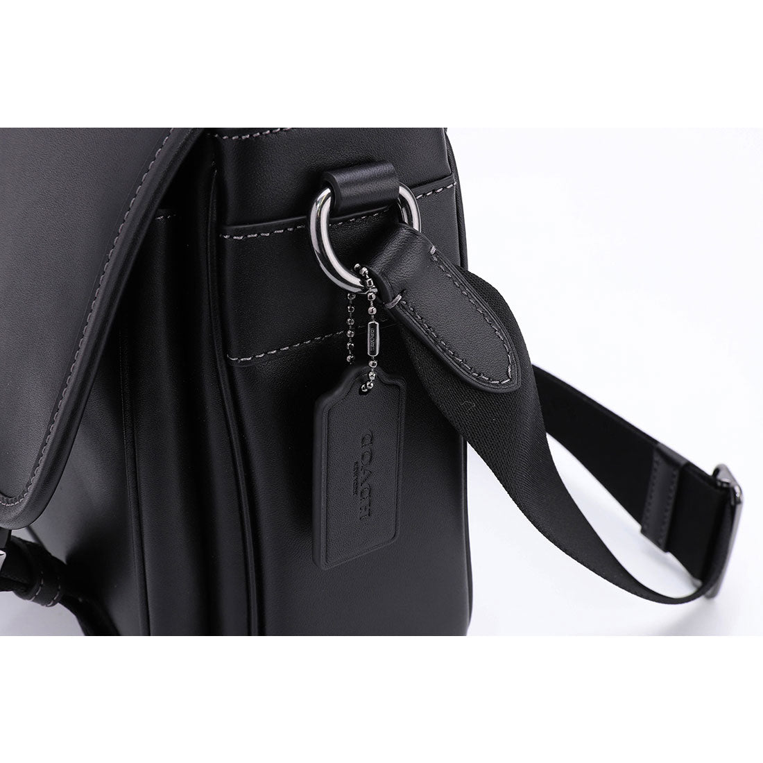 コーチ COACH ショルダーバッグ スムース カーフ レザー メッセンジャー バッグ CU110 QBBK BLACK (ブラック) ブラック