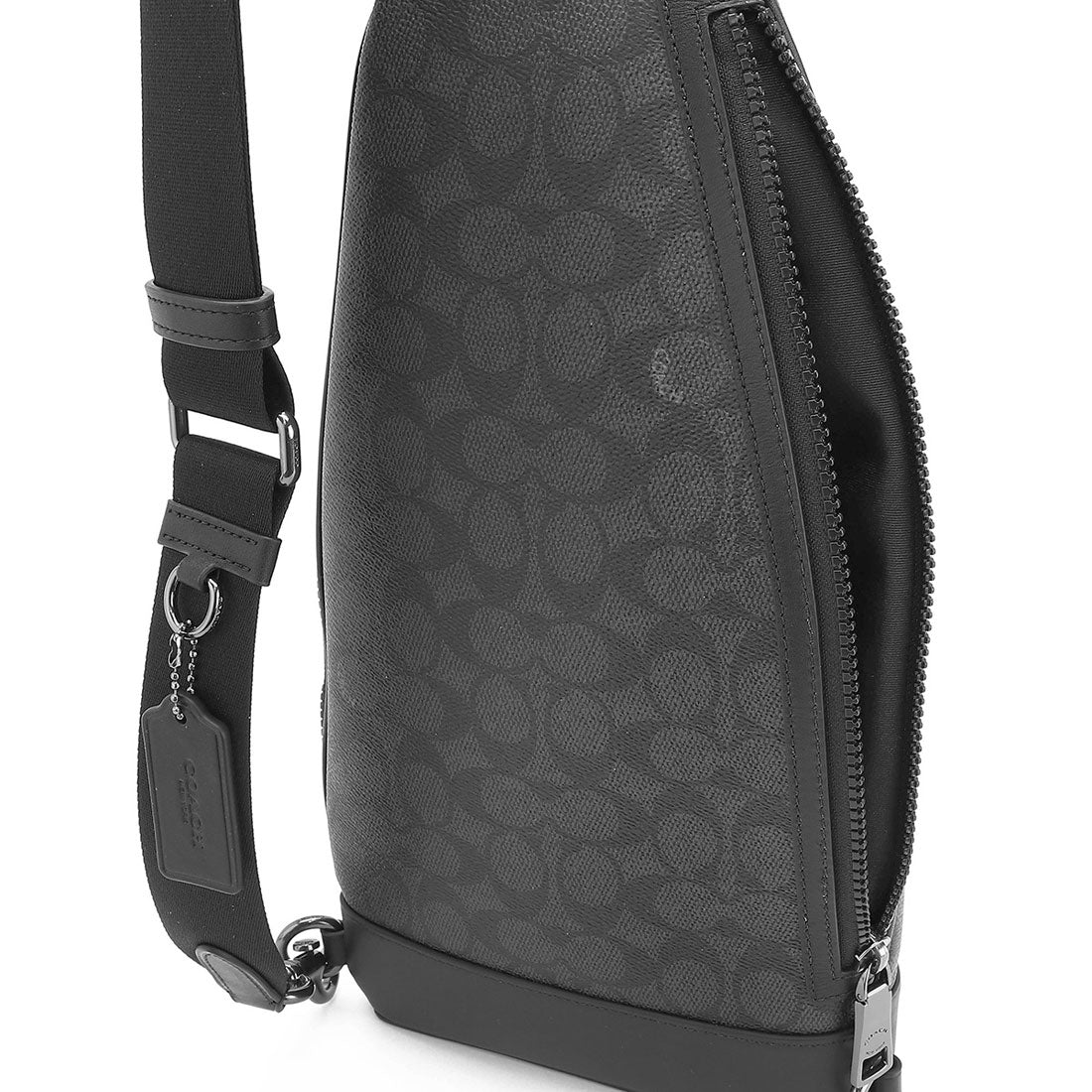 コーチ COACH ウエストバッグ・ボディバッグ シグネチャー キャンバス ドミニク スリング バッグ CY801 QBMI5 CHARCOAL/BLACK (チャコール/ブラック) チャコール/ブラック