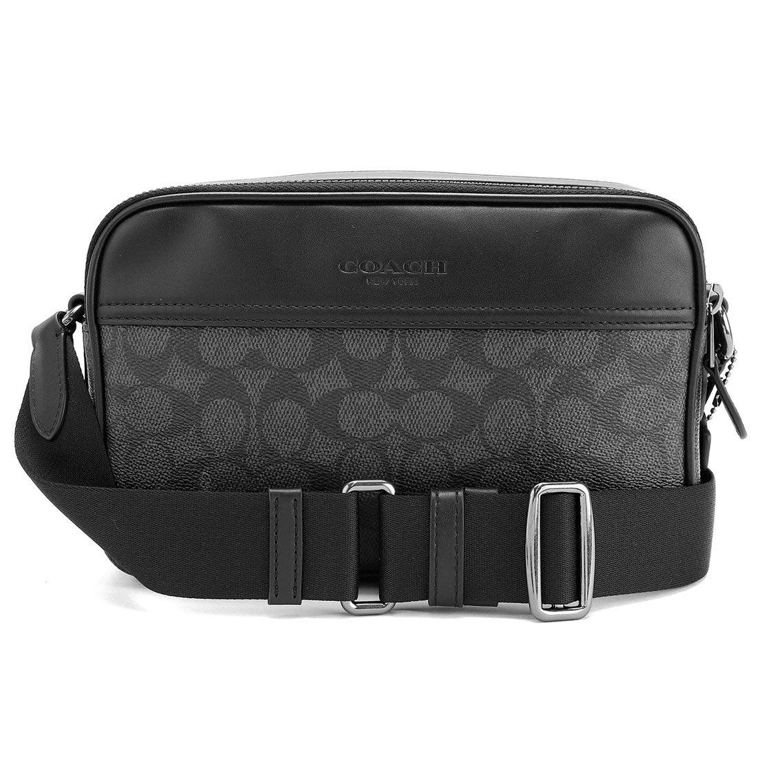 コーチ COACH ショルダーバッグ シグネチャー キャンバス グラハム クロスボディ バッグ CV921 QBMI5 CHARCOAL/BLACK (チャコール/ブラック) チャコール/ブラック