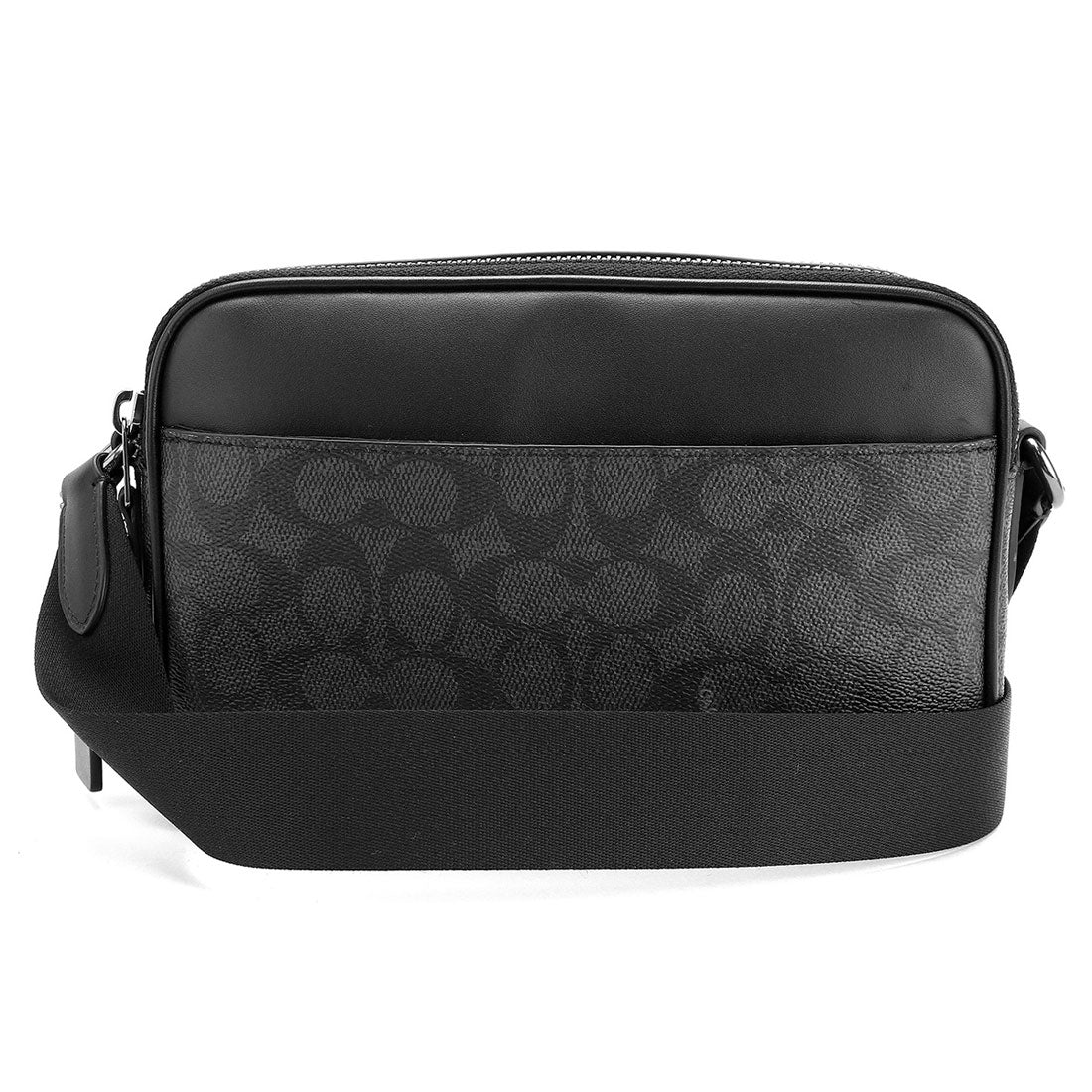 コーチ COACH ショルダーバッグ シグネチャー キャンバス グラハム クロスボディ バッグ CV921 QBMI5 CHARCOAL/BLACK (チャコール/ブラック) チャコール/ブラック