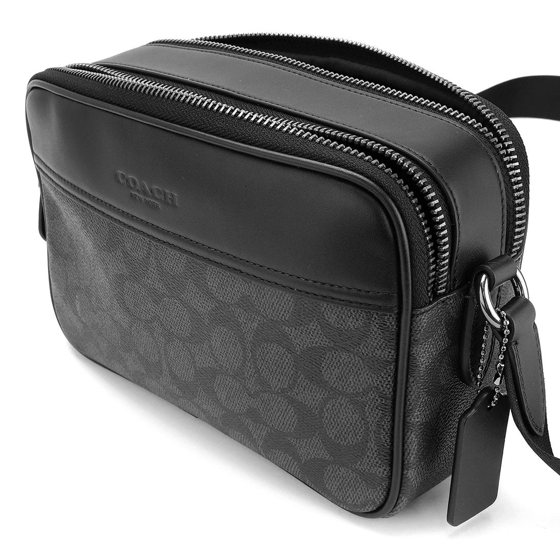 コーチ COACH ショルダーバッグ シグネチャー キャンバス グラハム クロスボディ バッグ CV921 QBMI5 CHARCOAL/BLACK (チャコール/ブラック) チャコール/ブラック