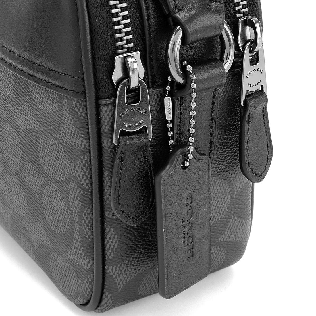 コーチ COACH ショルダーバッグ シグネチャー キャンバス グラハム クロスボディ バッグ CV921 QBMI5 CHARCOAL/BLACK (チャコール/ブラック) チャコール/ブラック