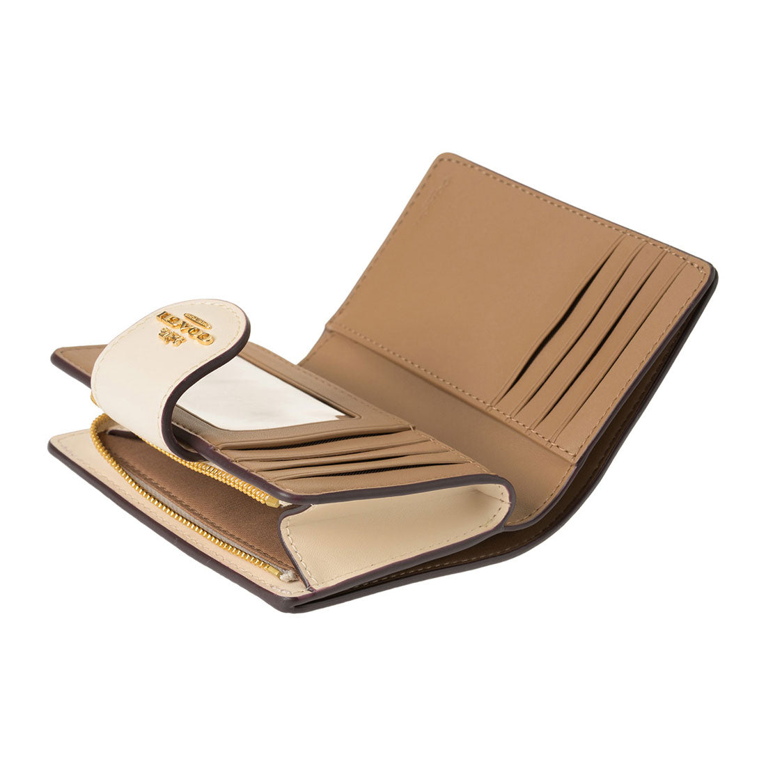 COACH COACH 2-fold wallet Signature Canvas Medium Corner Zip CW786 IMXDM SAND/CHALK