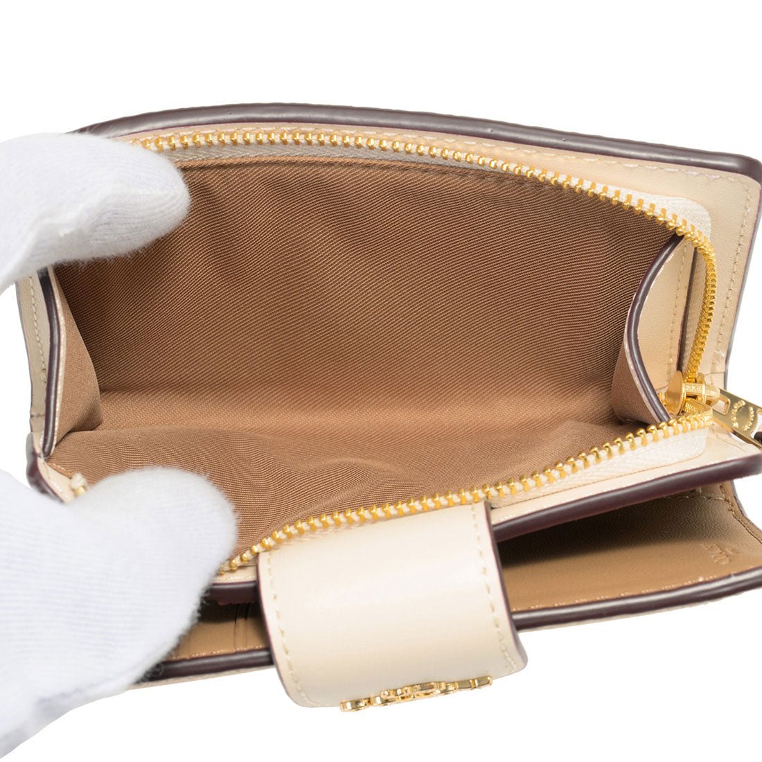 COACH COACH 2-fold wallet Signature Canvas Medium Corner Zip CW786 IMXDM SAND/CHALK