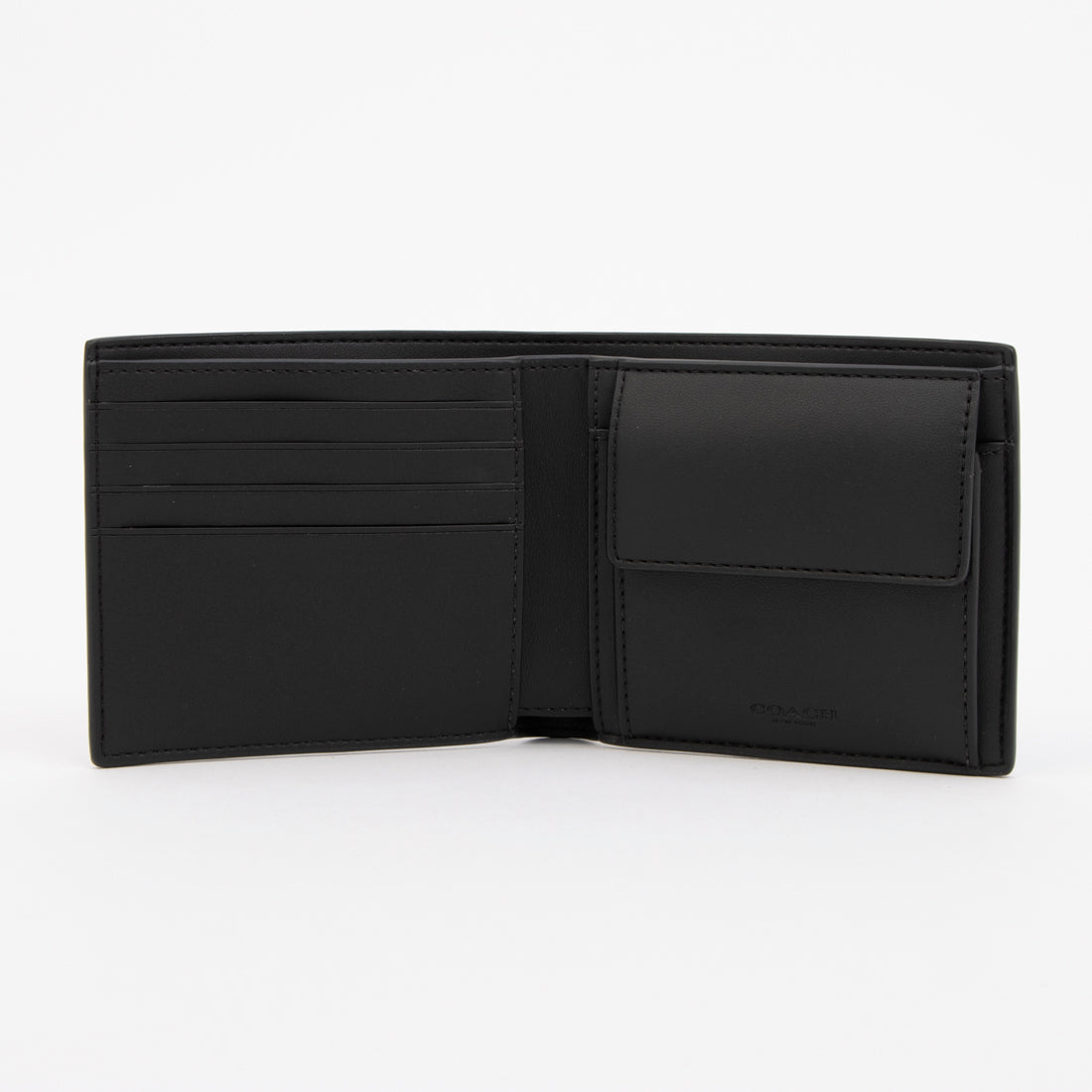 コーチ COACH 二つ折り財布 CY406 コイン ウォレット シグネチャー メンズ (ブラックスモーク/ブラック) ブラックスモーク/ブラック