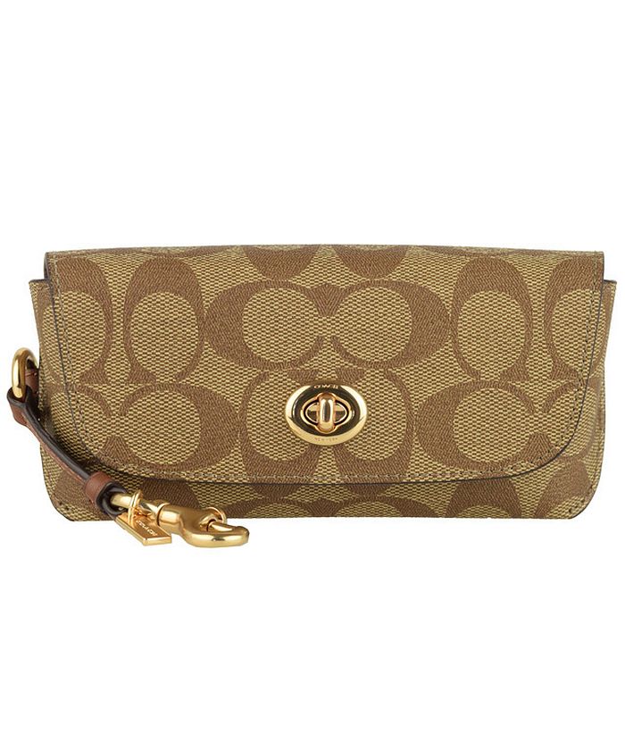 コーチ COACH 【Coach】Coach コーチ サングラス メガネケース 73639gdkhazz,ゴールド×カーキ