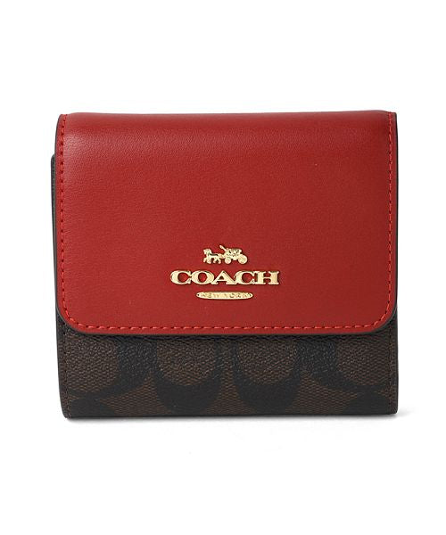新品 コーチ COACH 3つ折り財布 SMALL TRIFOLD WALLET チョークマルチ COACH Women's Trifold Small Wallet In Crossgrain Leather Amazon