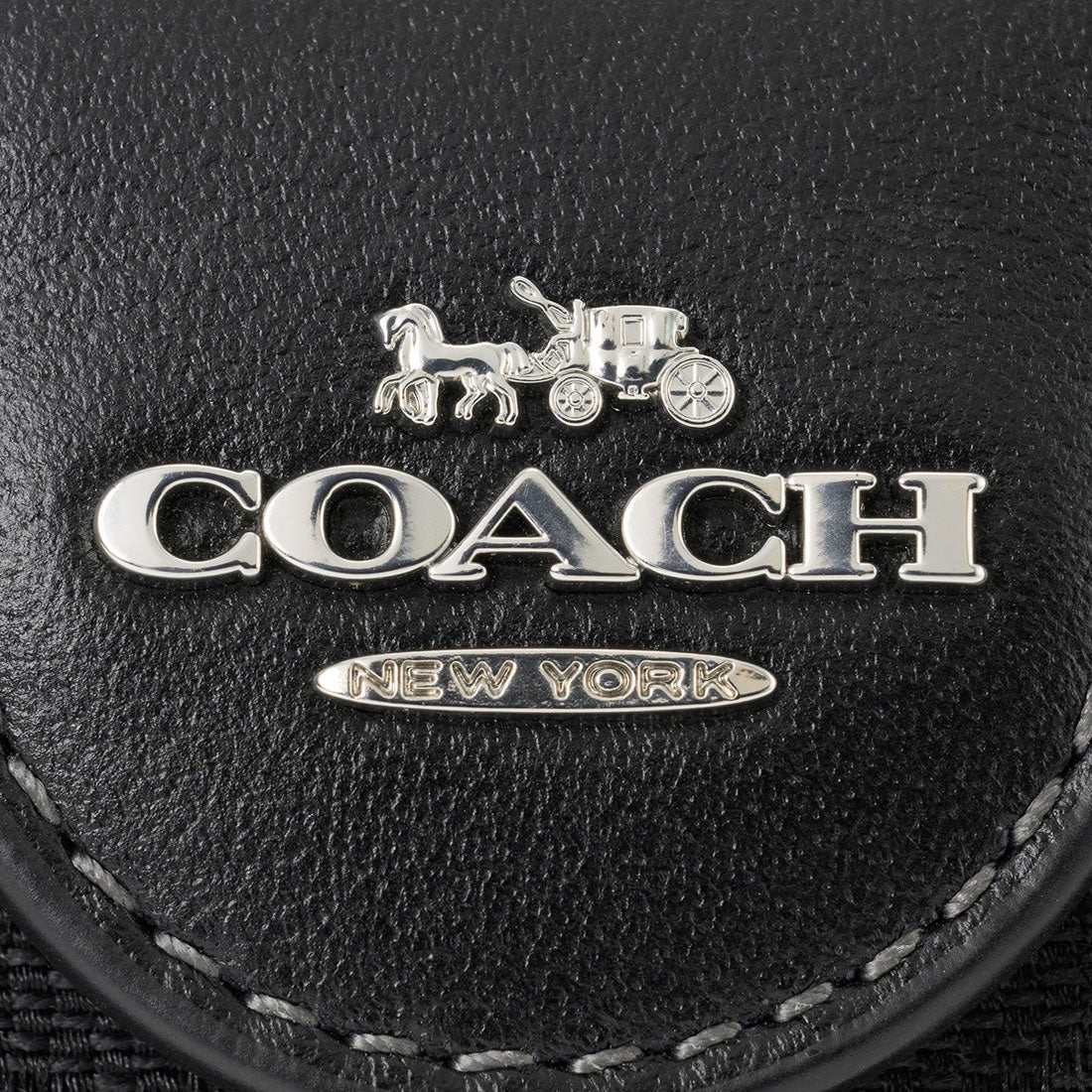 コーチ COACH 2つ折り財布 シグネチャー ジャカード ミディアム コーナー ジップ ウォレット CU402 SBKBK BLACK