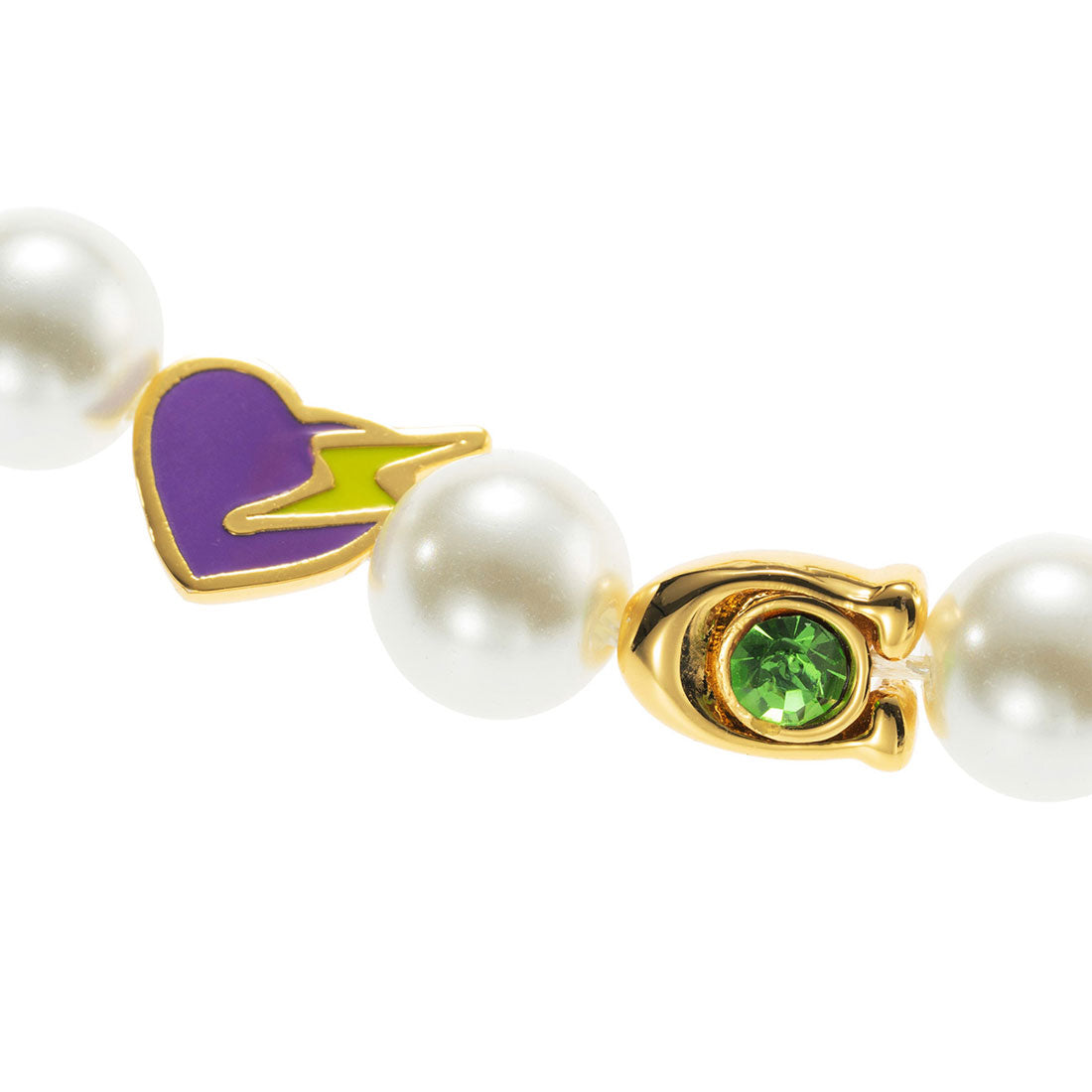 コーチ COACH ブレスレット ハート アンド ムーン PEARL BRACELET CY057 GDMC MULTI