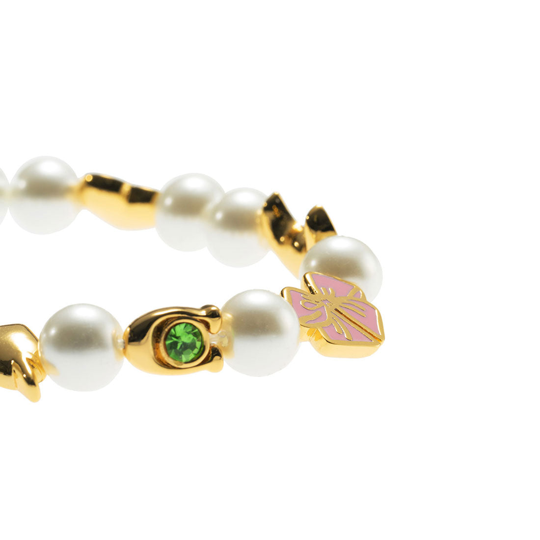 コーチ COACH ブレスレット ハート アンド ムーン PEARL BRACELET CY057 GDMC MULTI