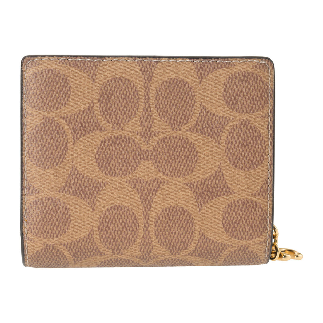 COACH COACH 兩折錢包 簽名 帆布 按扣 錢包 CW789 IMXHE TAN/BROWN