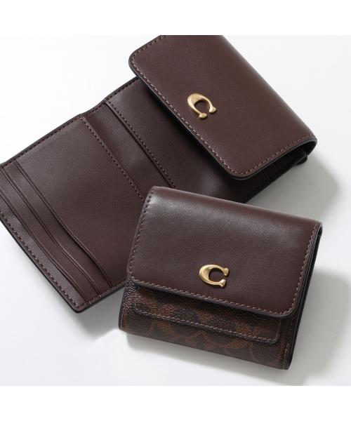 コーチ COACH MILA ミラ 三つ折り財布 財布 レザー PVCコーティングキャンバス レディース ブラウン系 CAT56B4MPL 【新品】 COACH COACH COACH MILA CAT56 Flap Wallet