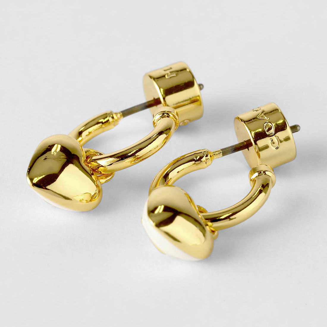 コーチ COACH ピアス シグネチャー ハート ハギーピアス 551688 GLD100 (ホワイト/ゴールド) ホワイト/ゴールド