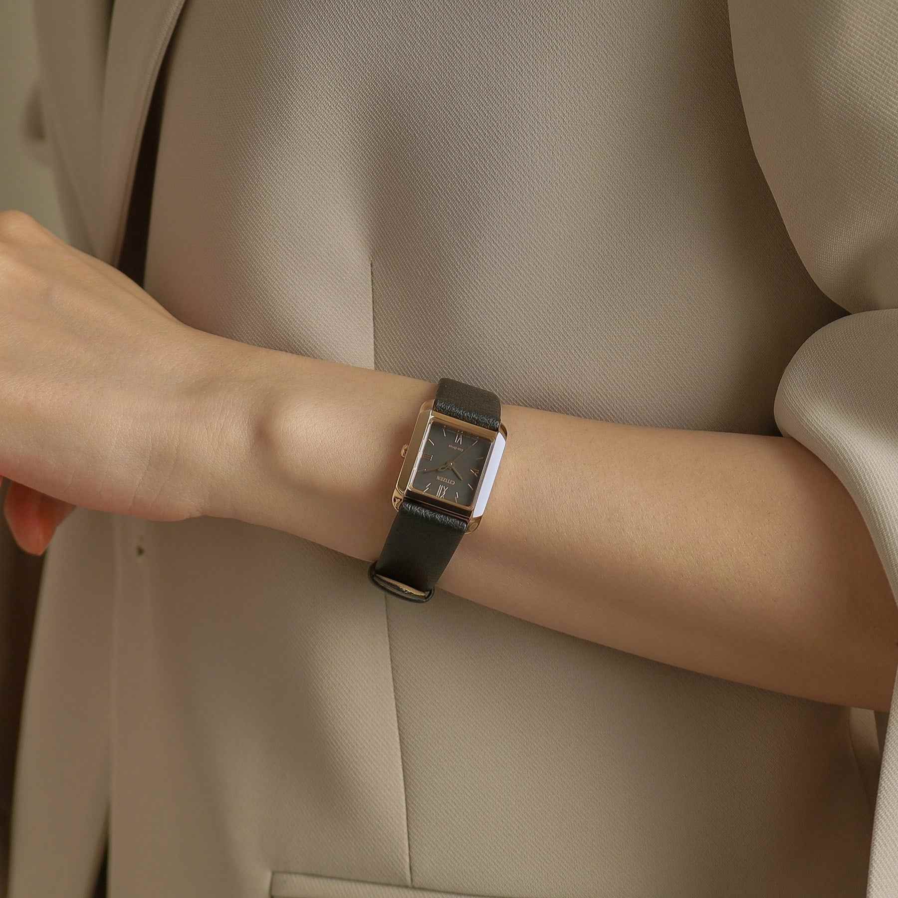 ココシュニック COCOSHNIK RG シチズンL別注モデル スクエア チェンジャブルウォッチ(ブラック) (ローズゴールド(100)) ローズゴールド(100)